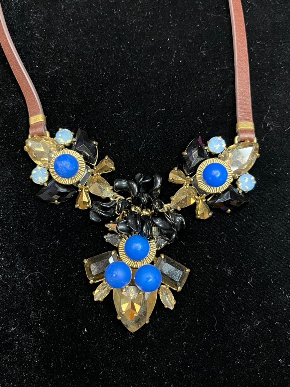 1675 J. Crew Modern Blue Sphere Necklace